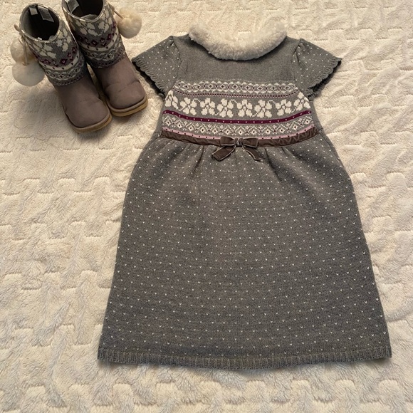 Gymboree Fair Isle Sparkle Sweater Boots - Picture 8 of 9